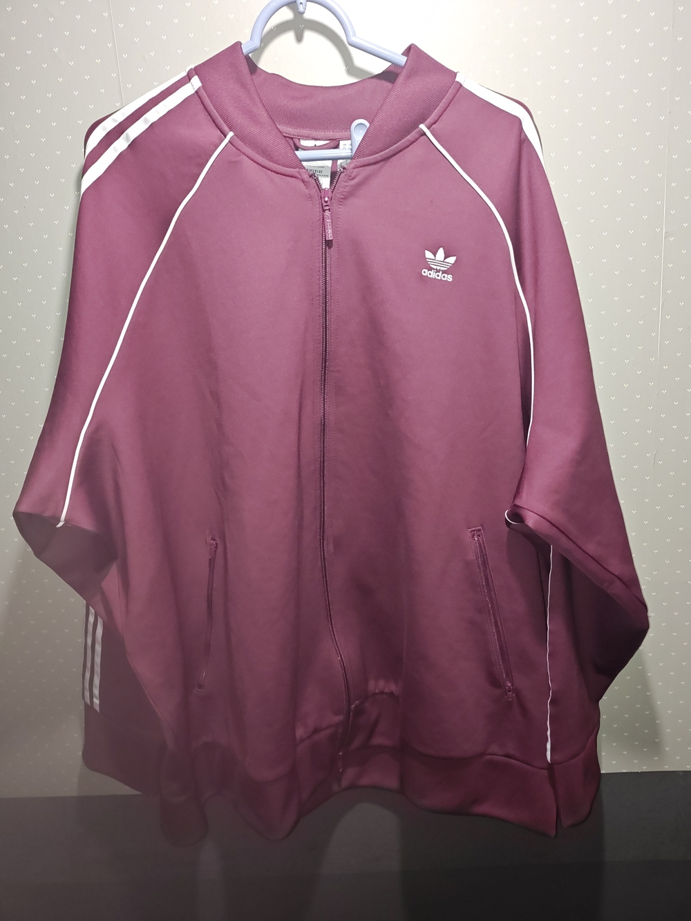 Adidas Women's Maroon Zip-Up Track Jacket ,4X